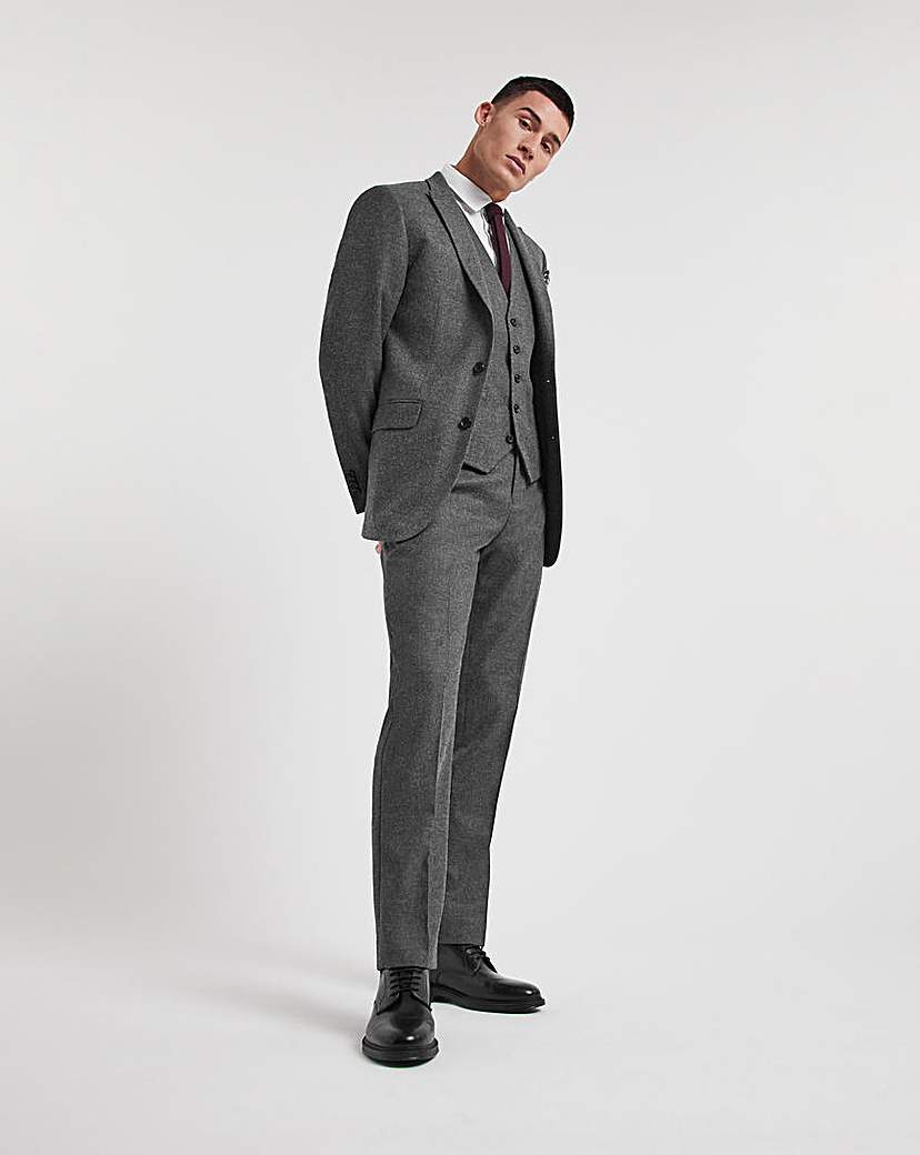 Plain Brushed Flannel Suit Trouser