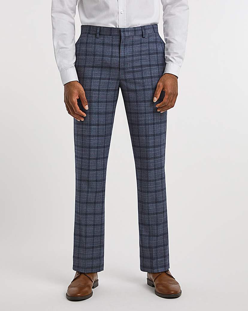 Image of Wool Prince of Wales Check Suit Trouser