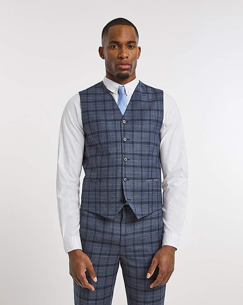Wool Prince of Wales Suit Waistcoat