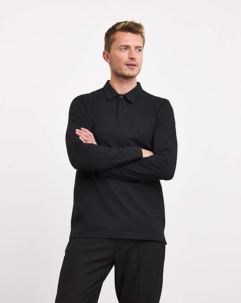 Image of Long Sleeve Jersey Polo
