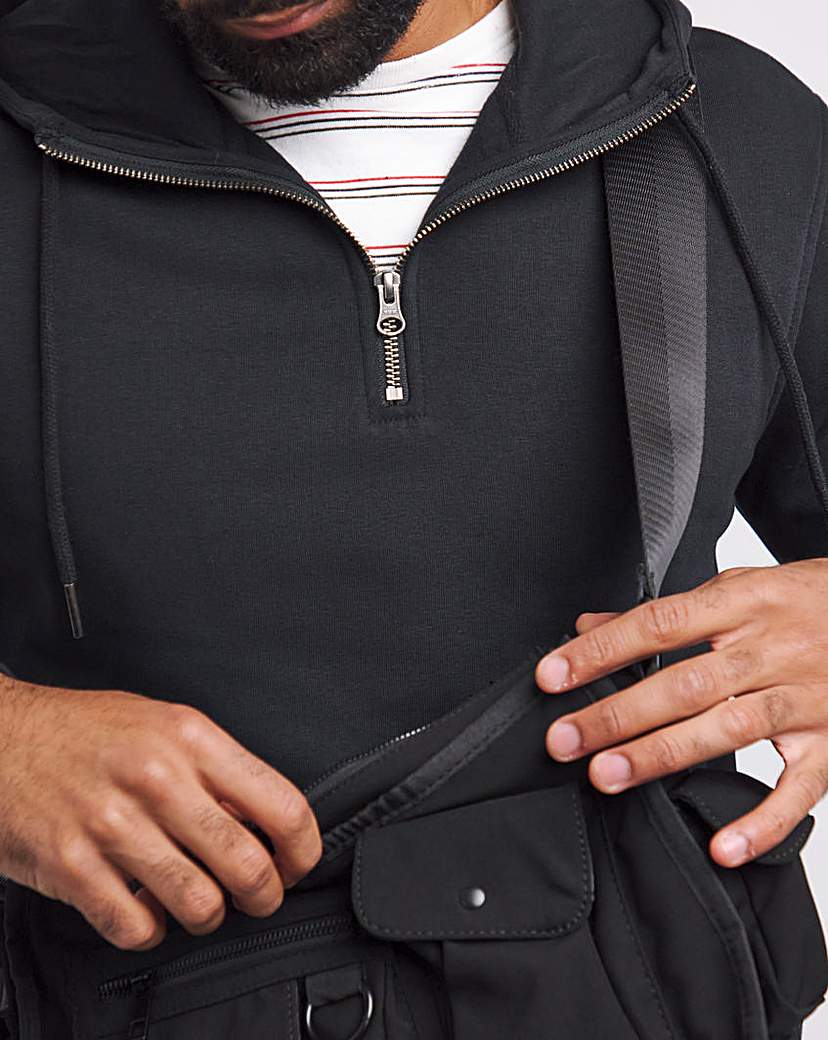 1/4 Zip Hoodie Long