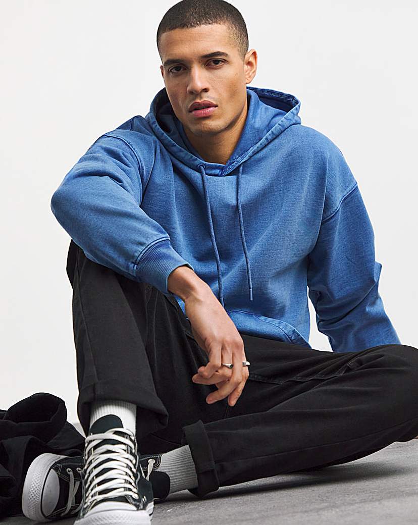 Relaxed Fit Garment Dyed Hoodie Sweat