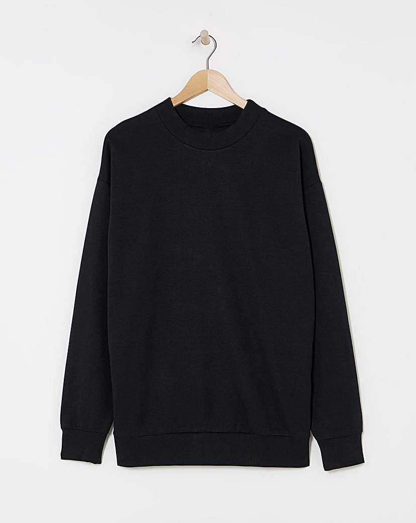 Interlock High Neck Sweatshirt Black Jacamo Size …