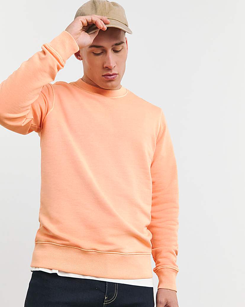 Lightweight Garment Dyed Crew Sweat