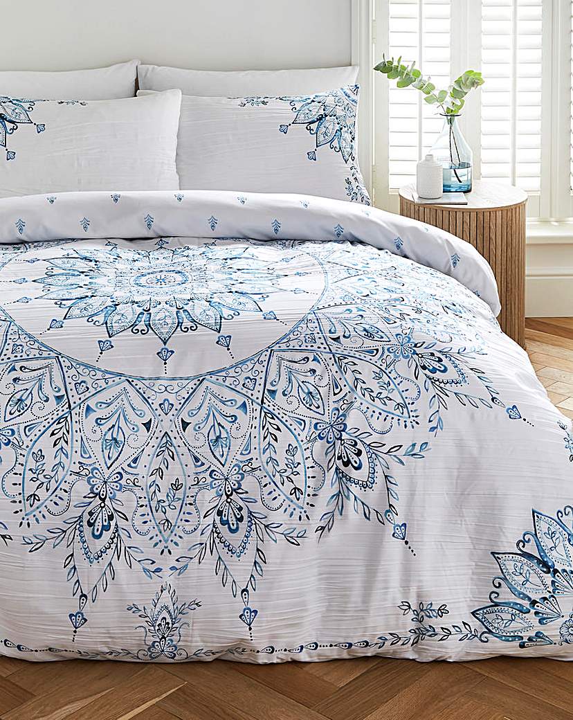 New In - Paisley Print Crinkle Duvet Set