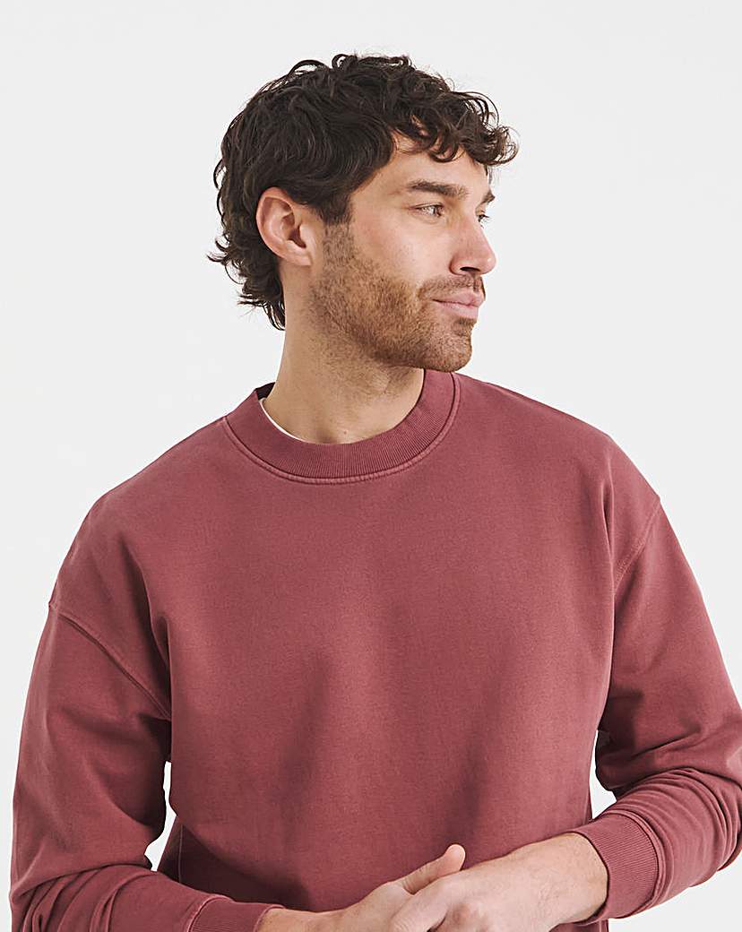 New In - Relaxed Fit Garment Dyed Crew Sweat