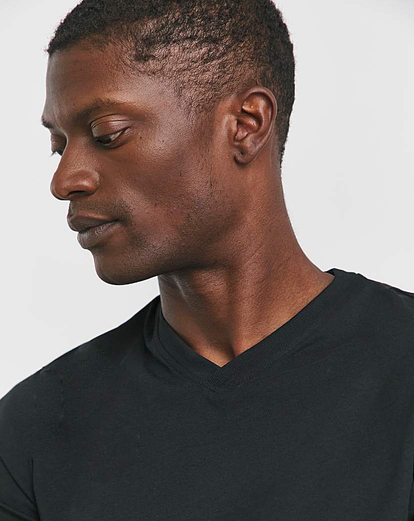 5 Pack Multi V Neck T-Shirts Long
