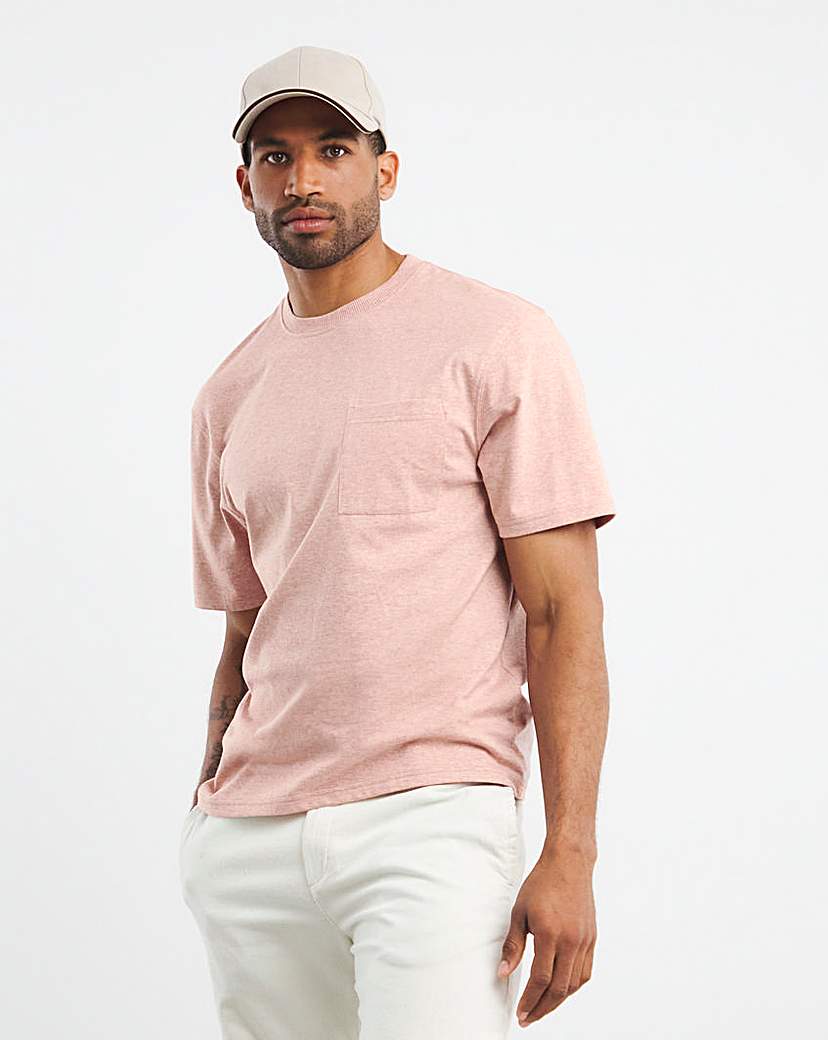 TEXTURED MARL RELAXED FIT POCKET T-SHIRT