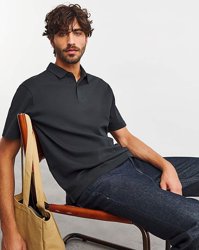 Relaxed Fit Interlock Polo Reg