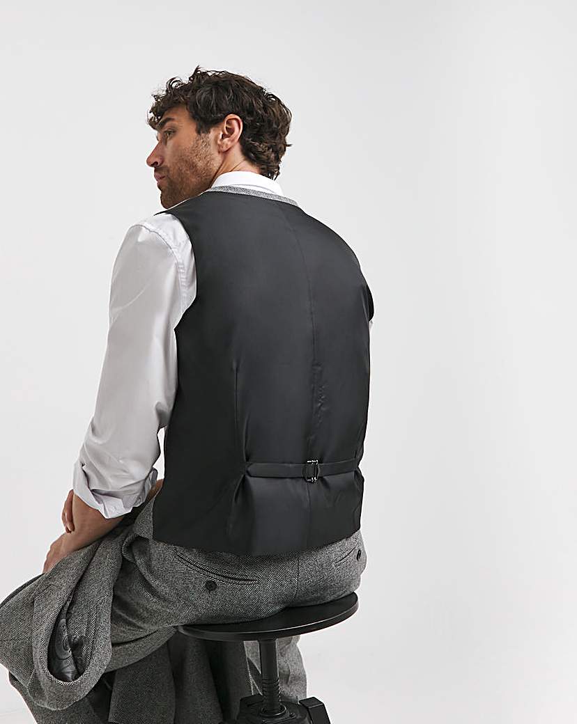 Herringbone Tweed Regular Suit Waistcoat