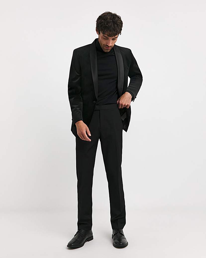 Velvet Satin Lapel Blazer Regular
