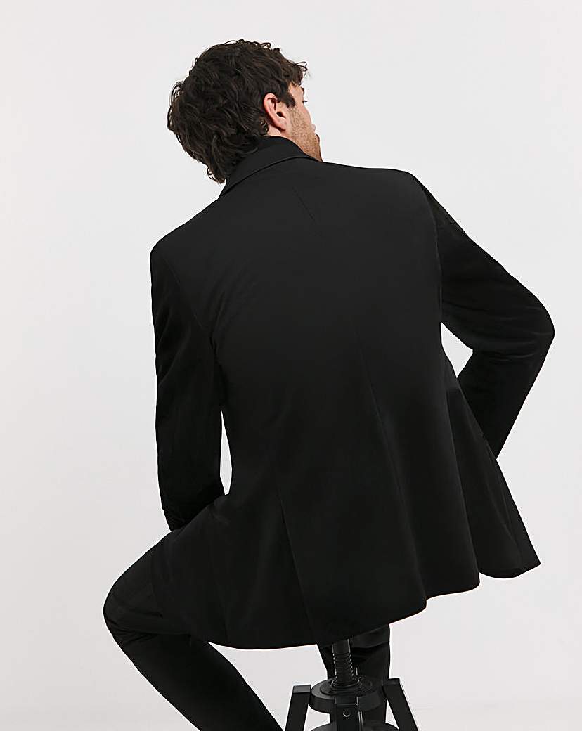 Velvet Satin Lapel Blazer Regular