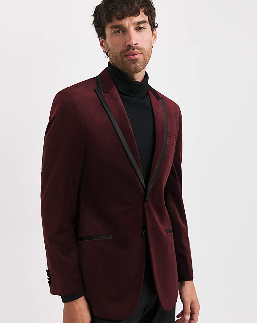 Velvet Satin Lapel Blazer Regular