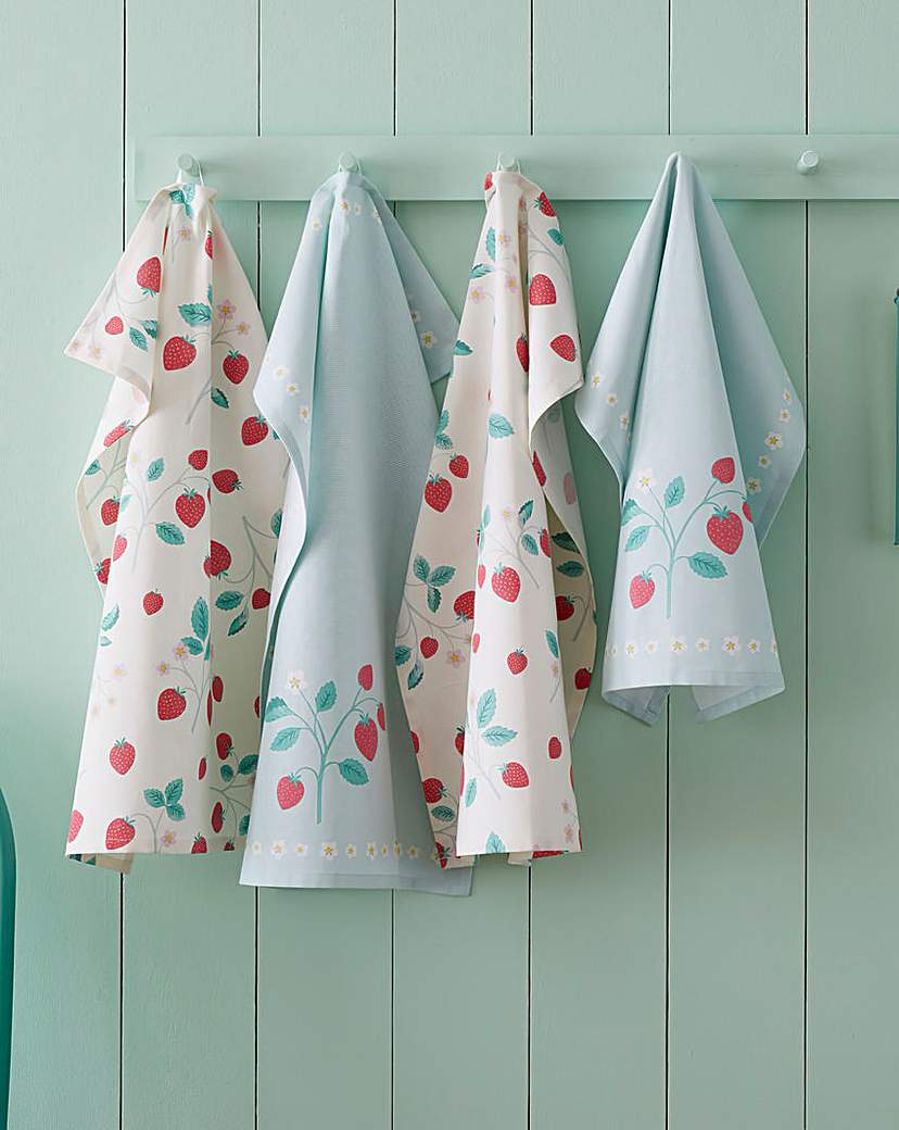 CL Strawberry Garden Tea Towel Pair