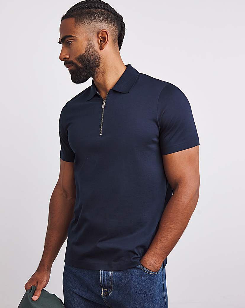 Supima Zip Neck Polo