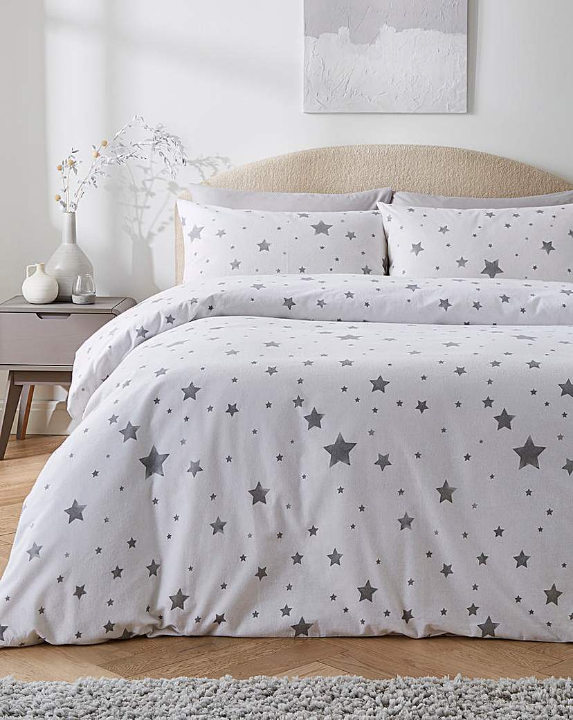 Winter Brushed Stars Duvet Set