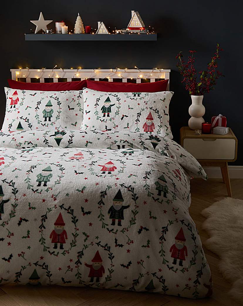 Folk Santa Fleece Duvet Set