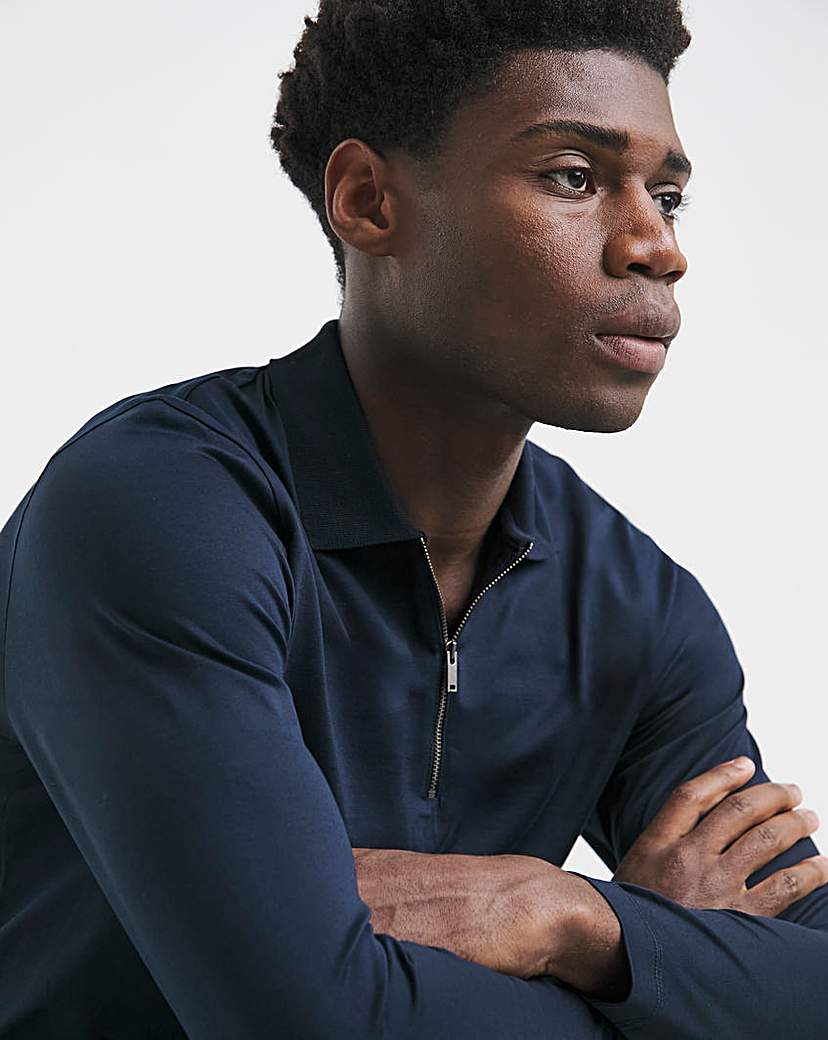Premium 100% Mercerised Zip Neck Polo