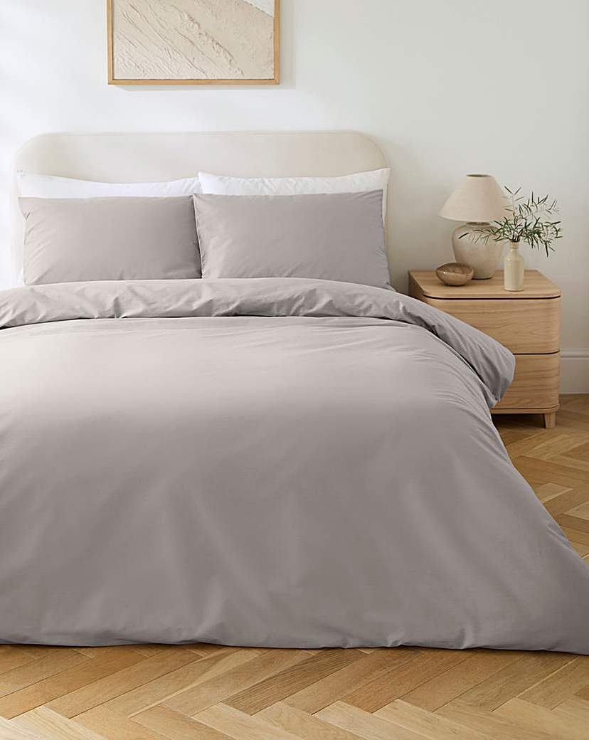 Pure Cotton 200TC 30cm Fitted Sheet Grey …