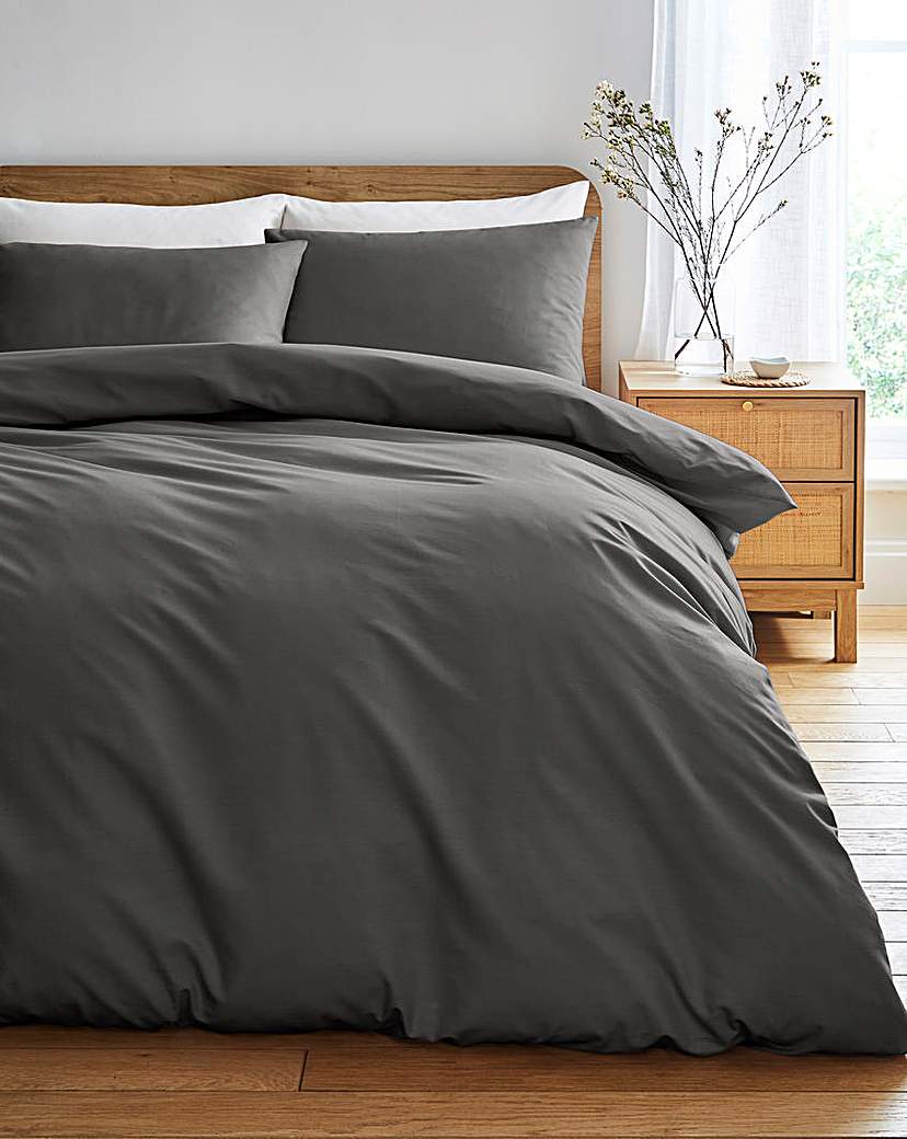 Pure Cotton 200TC Duvet Cover Charcoal JD …