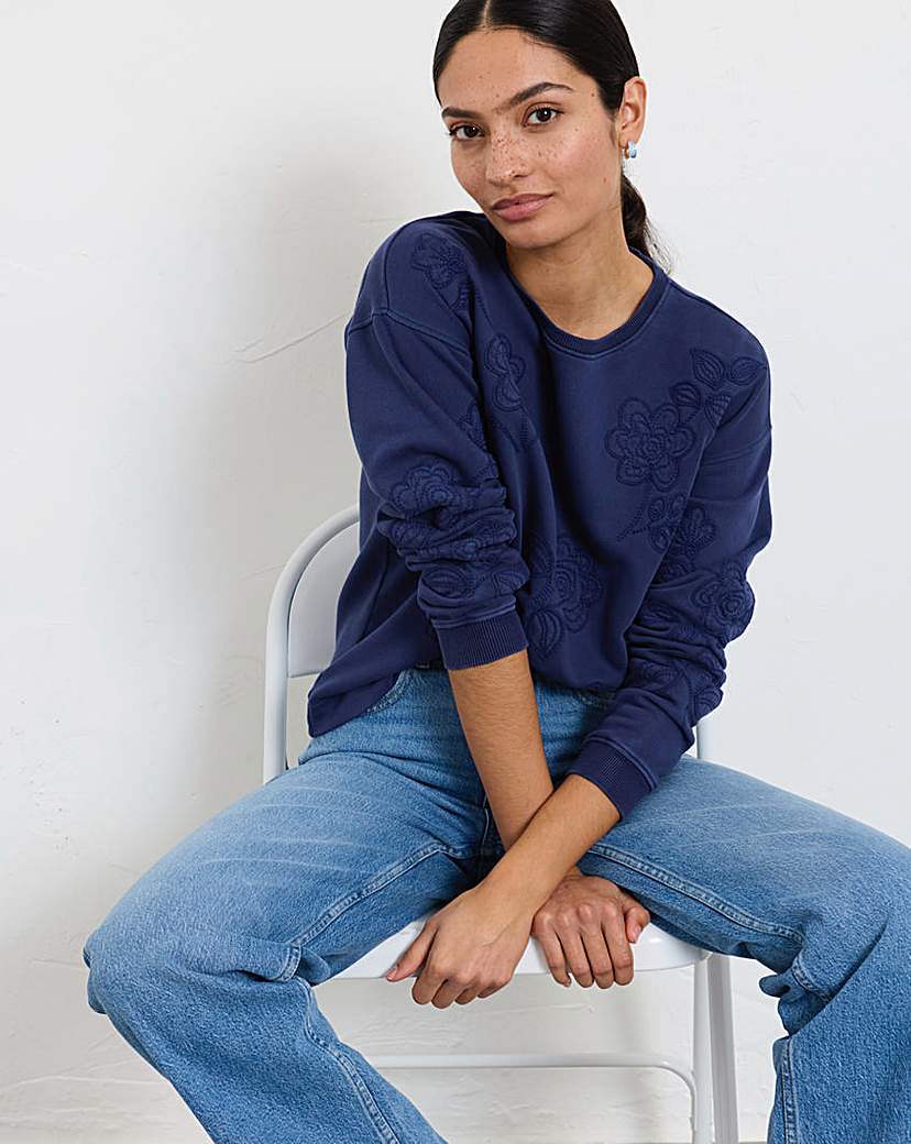 Fatface Women's Blue Applique Jumper