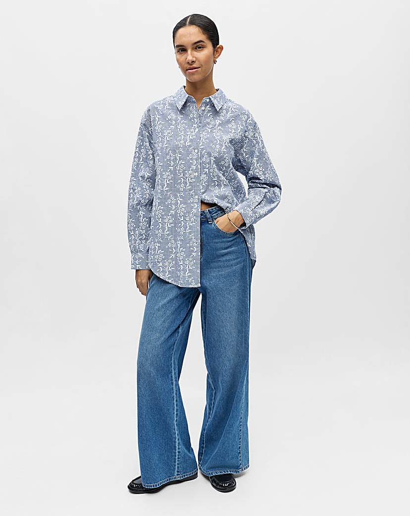 Object Long Sleeve Shirt Blue MultiColoured OBJECT …