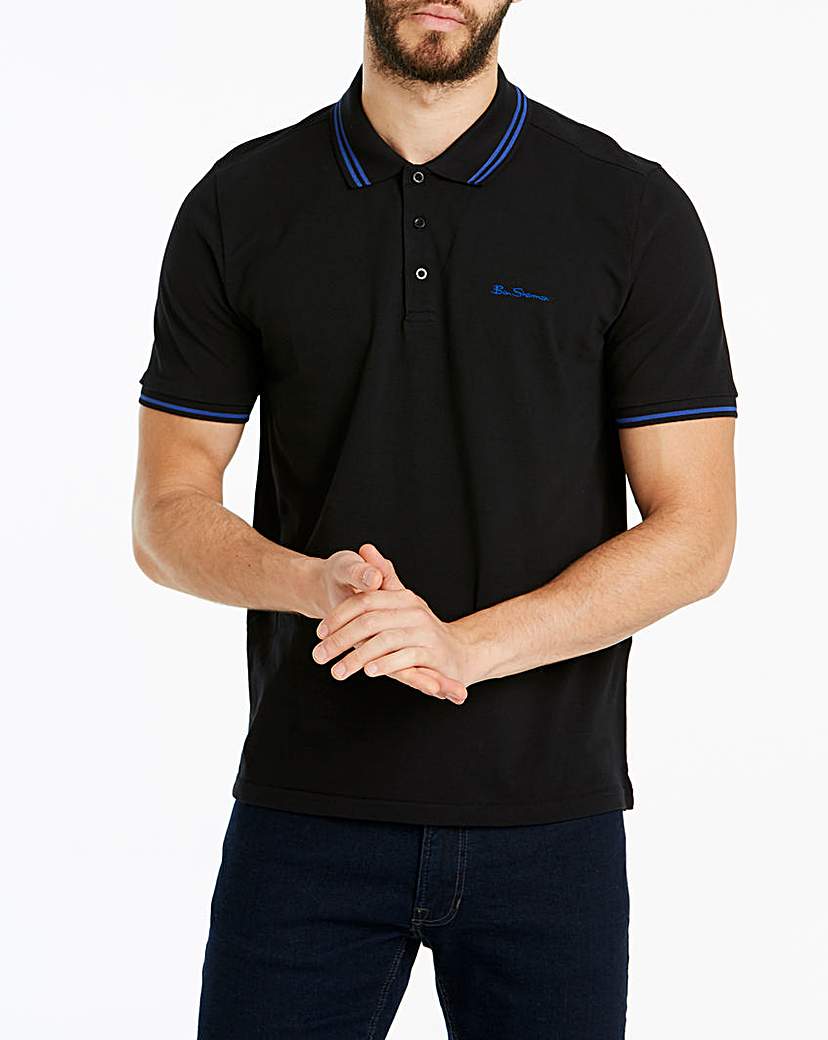 Image of Ben Sherman Classic Script Pique Polo L