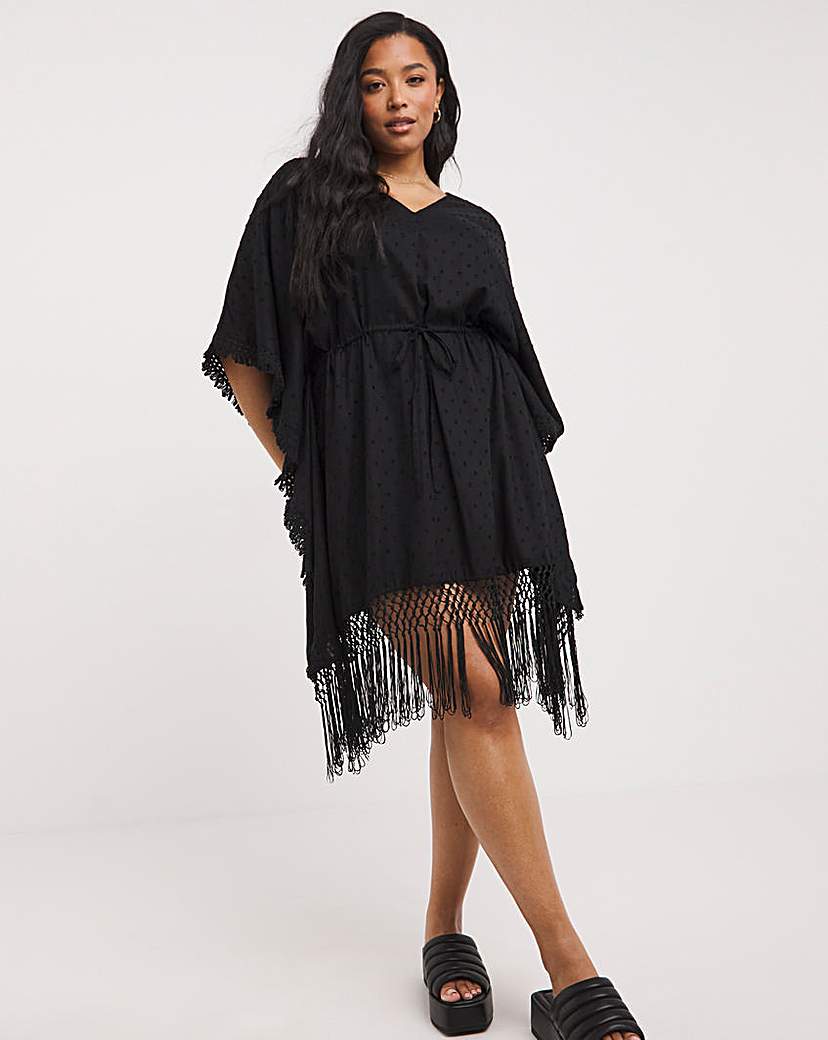 Joanna Hope Beach Kaftan - Black