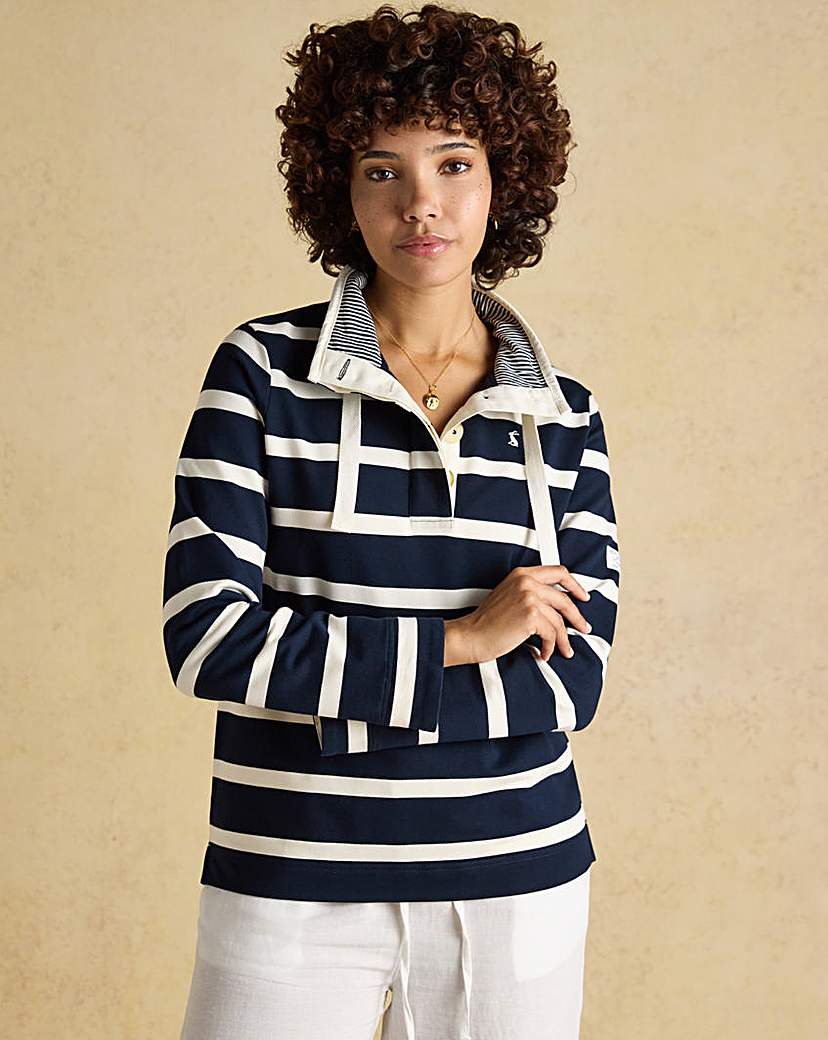 Joules Navy/White Saunton Jumper - : Size 12