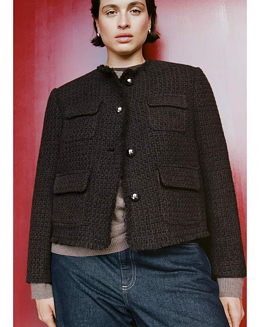 Mango Women's Brown Jacket 1XL