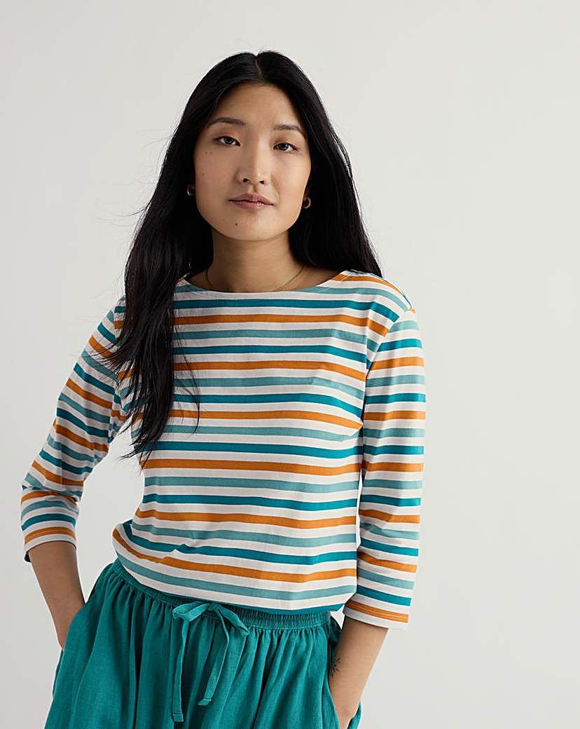 Seasalt Multi Cornwall Sailor Top - Size 20