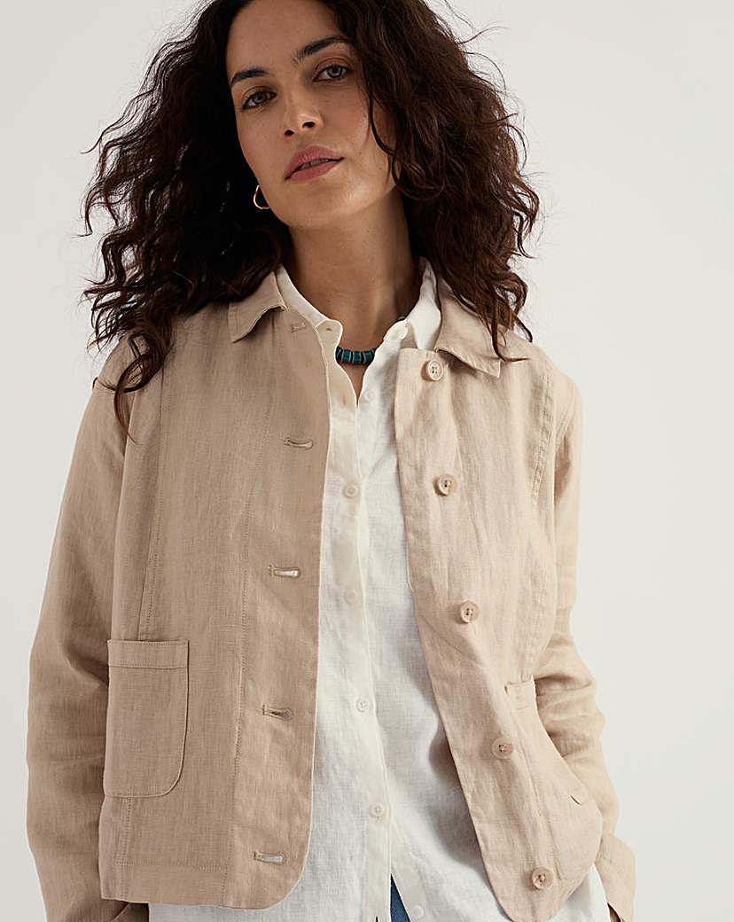 Seasalt - Women's Linen Jacket - Cream - Size 18
