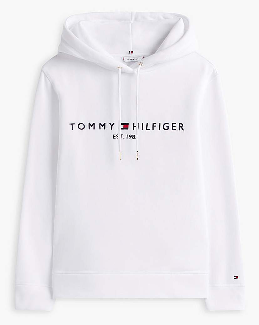 Tommy Hilfiger Women's White Heritage Logo Hoodie 2XL
