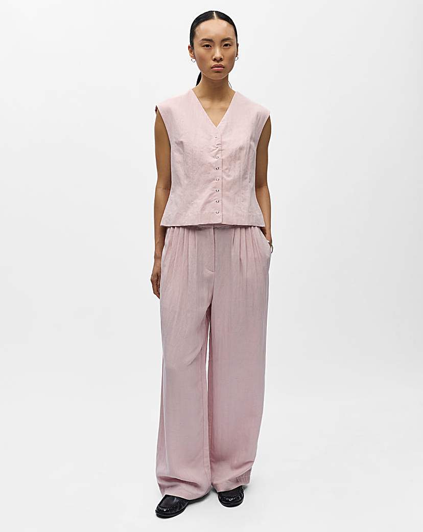 OBJECT High Waisted Trouser Pink - OBJECT - Size14