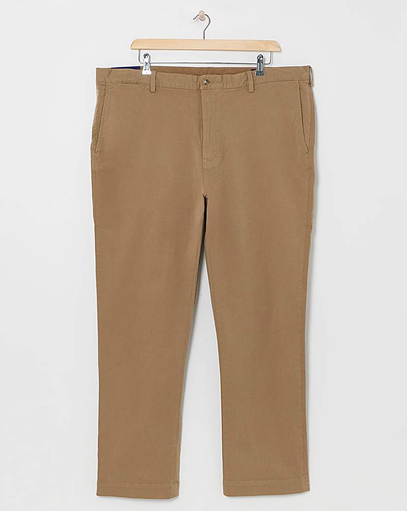Polo Ralph Lauren Classic Flat Chino - TAN - 100% Cotton - Men's - Size 46R