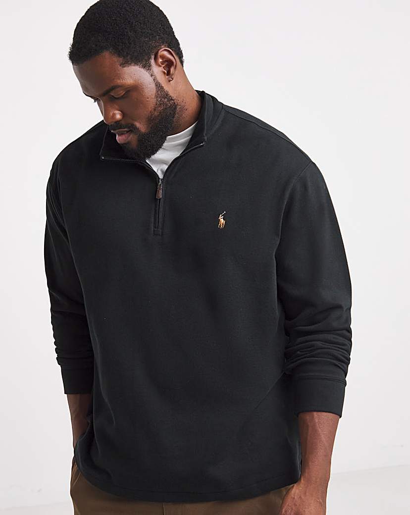 New In - Polo Ralph Lauren Half Zip Sweat - Black