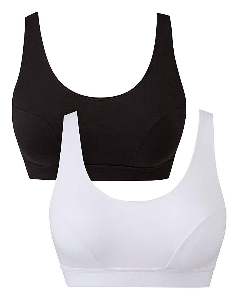 Black/White 2 Pk Slimma Comfort Tops A-D