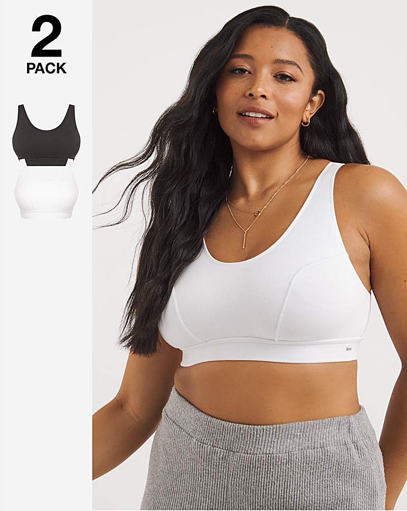 Black/White 2 Pk Slimma Comfort Tops A-D