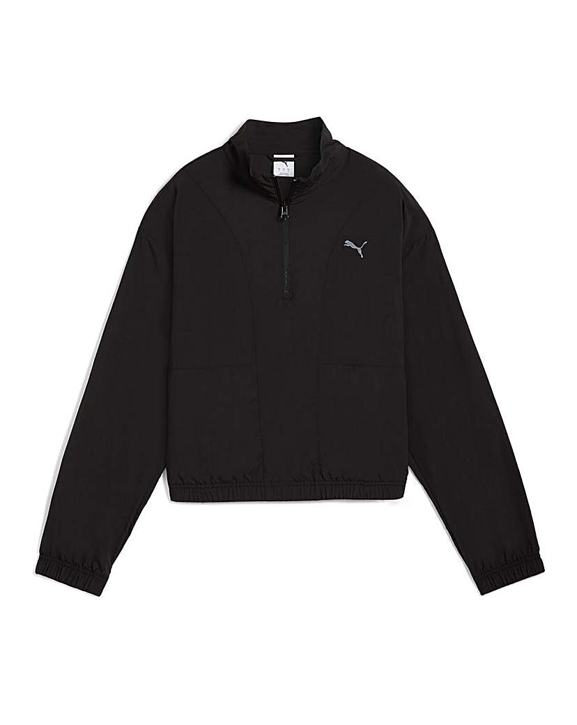 New In - Puma Her Relaxed Woven 1/2 Zip Crew