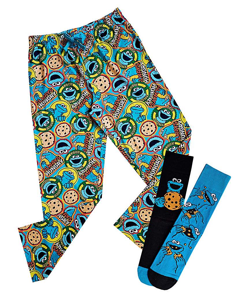 New In - Cookie Monster Loungepant & 2pk Socks