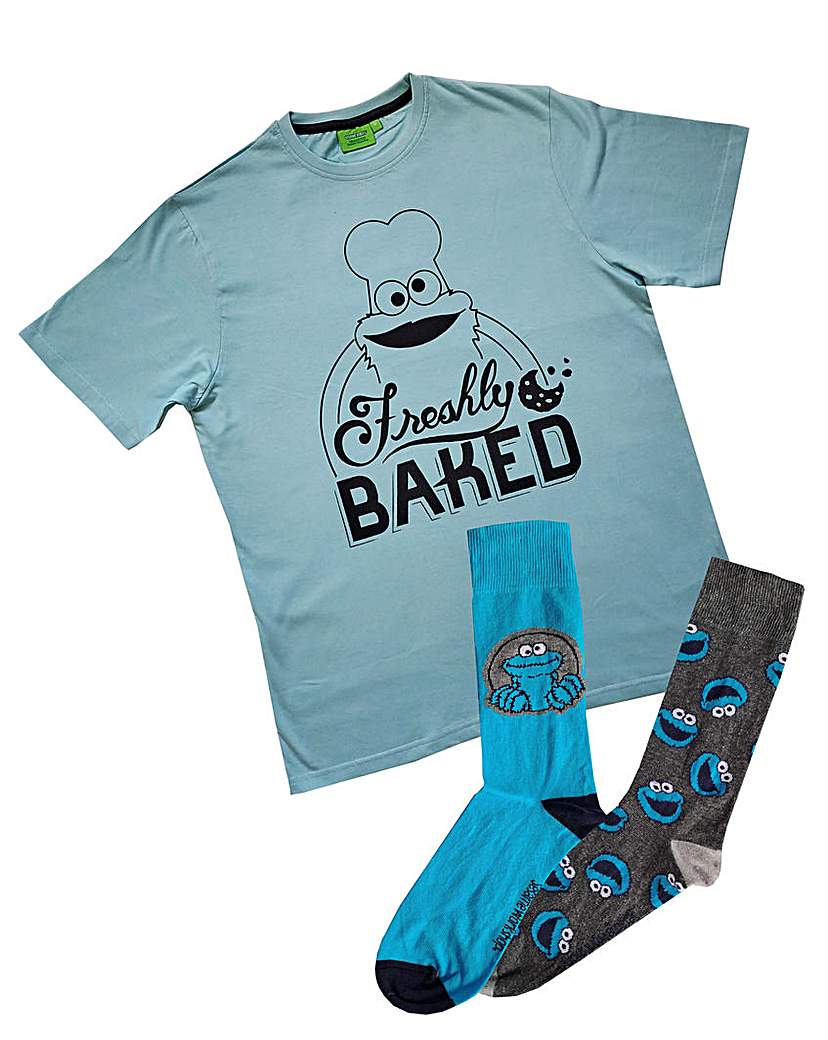 New In - Cookie Monster T-Shirt & 2pk Socks