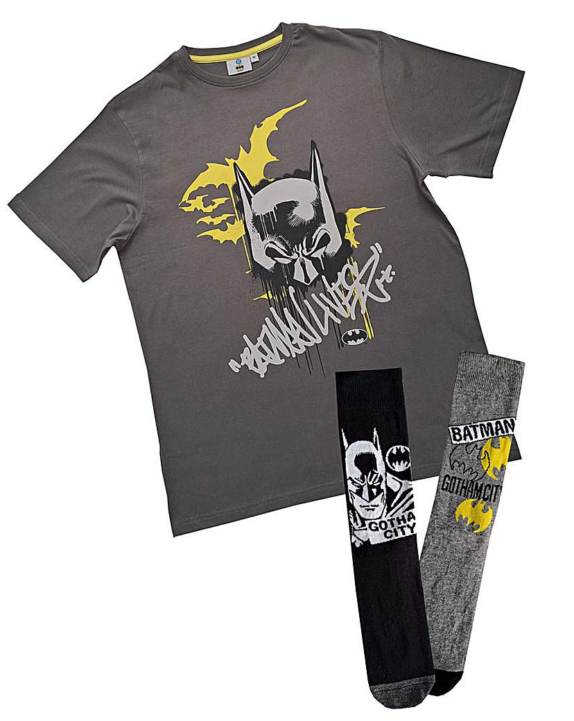 New In - Batman T-Shirt & 2pk Socks