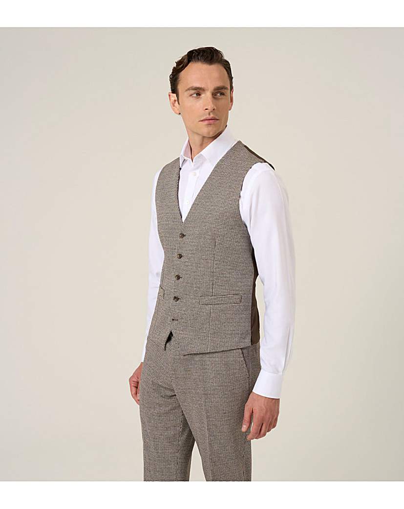 Skopes Cannon Suit Waistcoat Brown