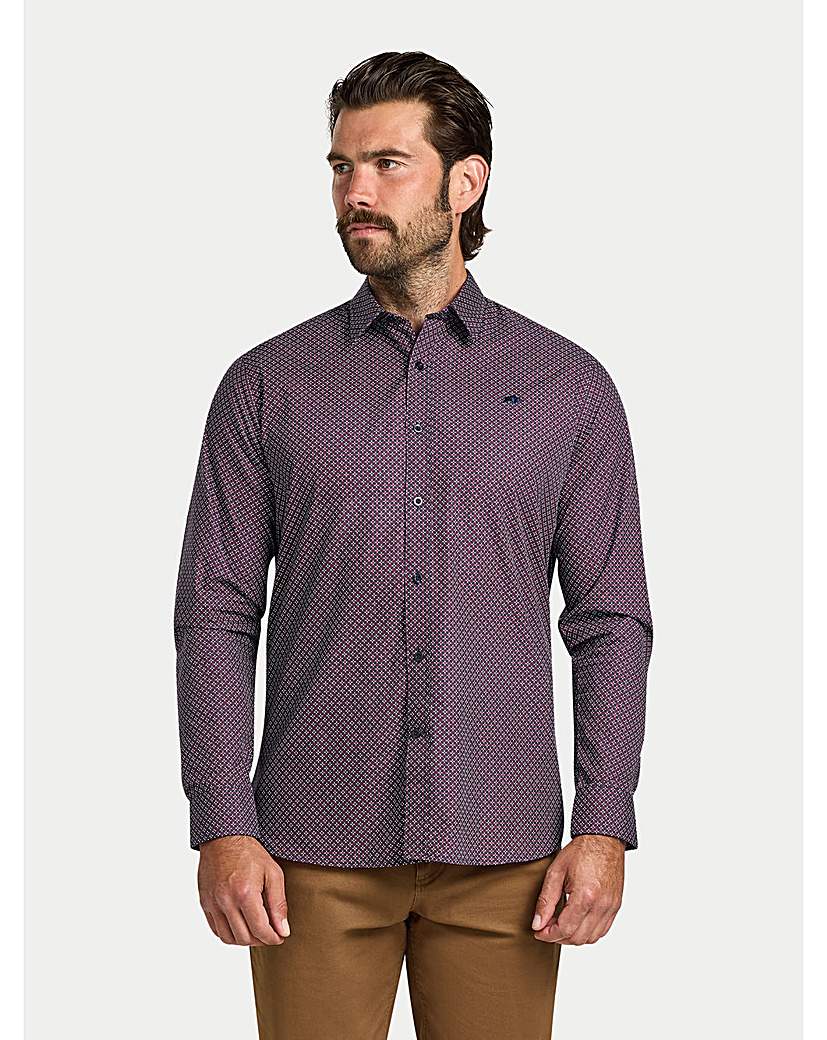 New In - Raging Bull Circle Print Cotton Shirt