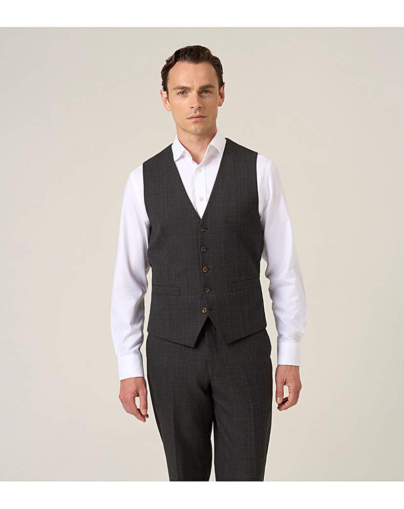 New In - Skopes Elijah Suit Wcoat Charcoal Check