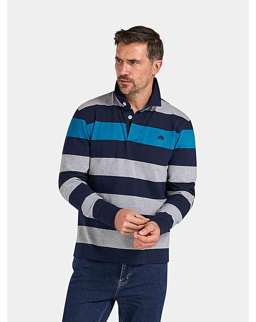 Raging Bull Contrast Chest Stripe Rugby