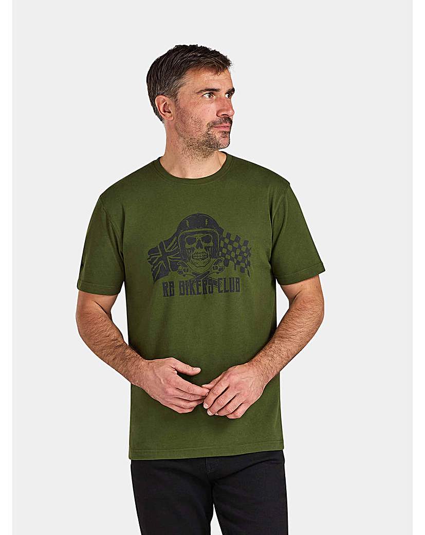 New In - Raging Bull RB Bikers Club Print T-Shirt