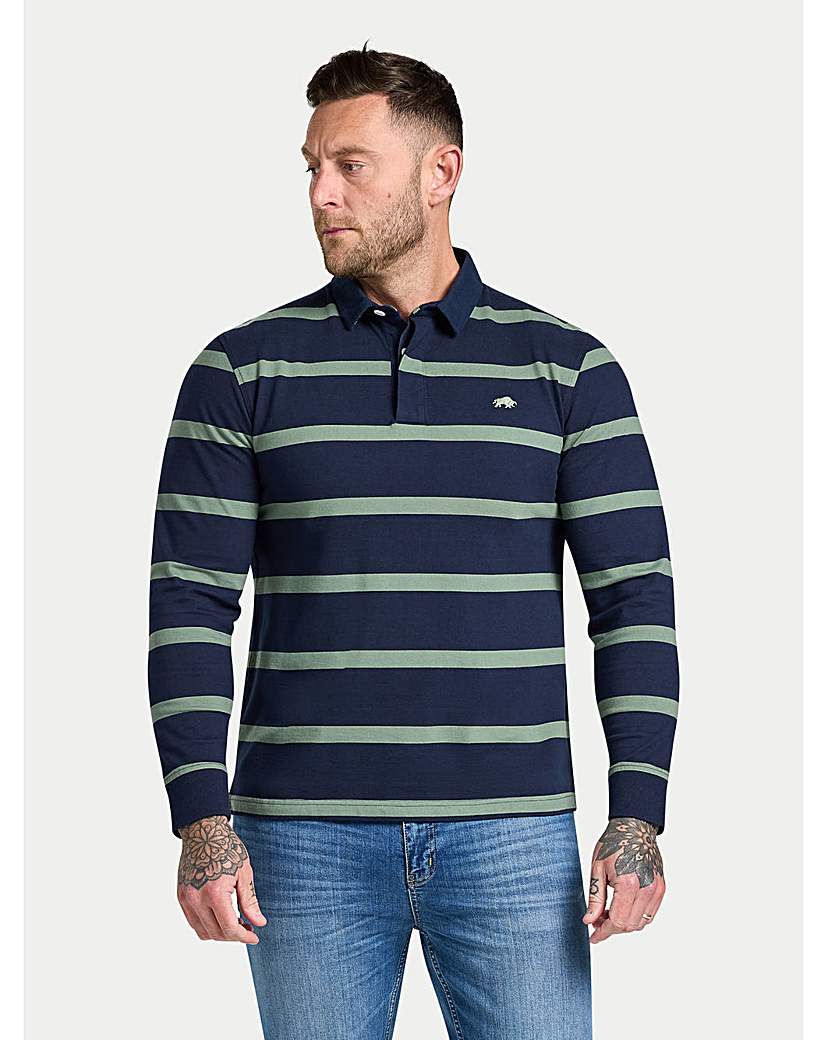 New In - Raging Bull L/S Fine Stripe Rugby