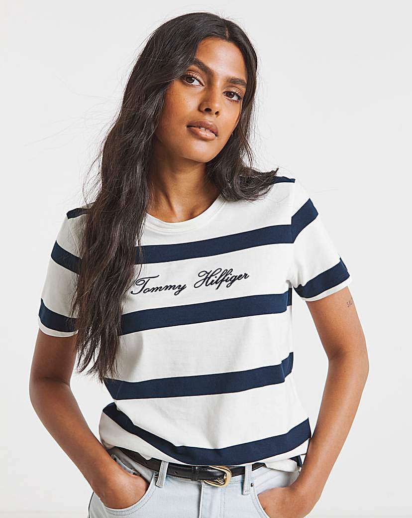New In - Tommy Hilfiger Script Crew Neck T-Shirt