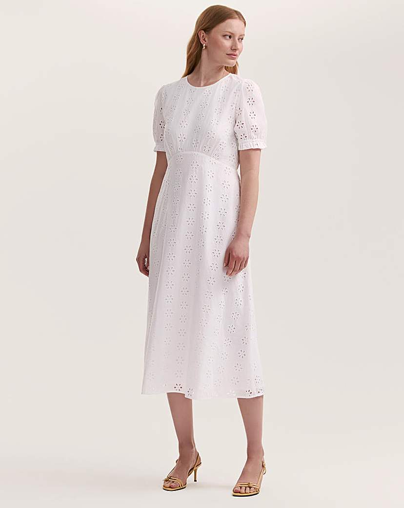 Finery London Broderie Dress White - Finery London - Size: 16